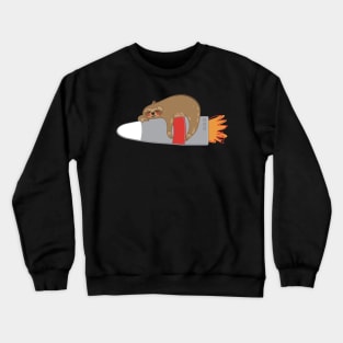 Sloth on a Rocket Crewneck Sweatshirt